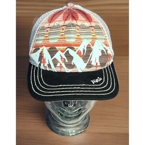 Pistil McKinley Trucker Hat Mountain Scene‎ Hat Cap Snap Back